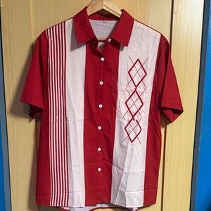 Red and White Men's Shirt